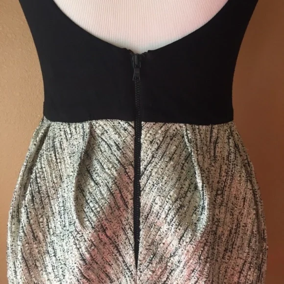 Alice+Olivia Black MetallicTweed Andrea Valentine‎